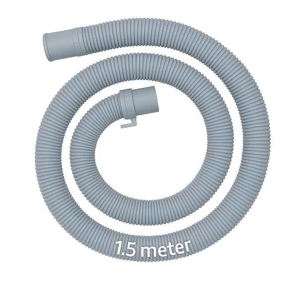 SBD 1.5 Meter easyfit Top load Fully/Semi Load Washing Machine Outlet Drain Waste Water Hose Flexible Hose Pipe| Corrugated Leakagefree Flexible Drain Outlet Pipe (Pack Of 1) (Grey — Linkbiz SmartDeal's