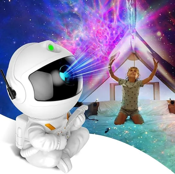 FLYNGO Plastic Astronaut Night Light Galaxy LED Projector Lamp with Remote Control, and 360° Adjustable, Night Lamp for Kids, Bedroom, Gaming Room,Home Party, Birthday Gifts (Guita — Linkbiz SmartDeal's