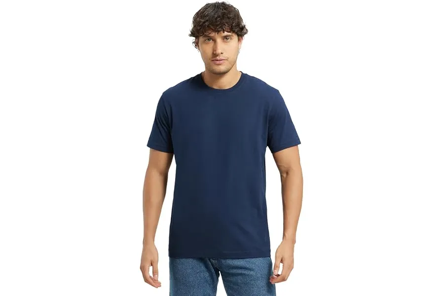 Jockey 2714 Men Super Combed Cotton Rich Round Neck Half Sleeve Regular Fit T-Shirt — Linkbiz SmartDeal's