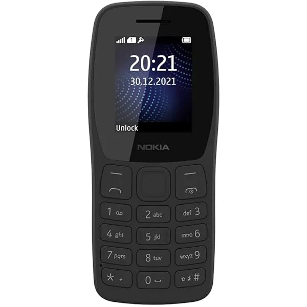 Nokia 105 Classic | Single SIM Keypad Phone with Built-in UPI Payments, Long-Lasting Battery, Wireless FM Radio, Without Charger| 1 Year Replacement Guarantee | Charcoal — Linkbiz SmartDeal's