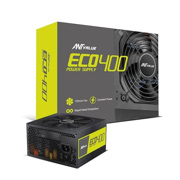 Ant Value ECO400 Non Modular Gaming Power Supply/PSU for PC — Linkbiz SmartDeal's