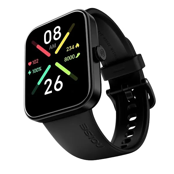 Noise Pulse Go Buzz Smart Watch with Advanced Bluetooth Calling, 1.69" TFT Display, SpO2, 100 Sports Mode with Auto Detection, Upto 7 Days Battery (2 Days with Heavy Calling) - Jet — Linkbiz SmartDeal's
