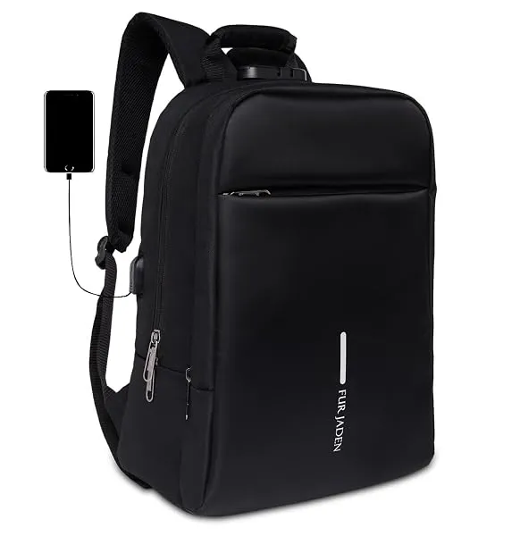 FUR JADEN Anti Theft Number Lock Backpack Bag with 15.6 Inch Laptop Compartment, USB Charging Port & Organizer Pocket for Men Women Boys Girls — Linkbiz SmartDeal's