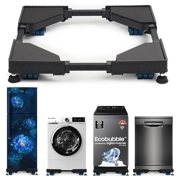 ARROWKEY Premium Heavy Duty Adjustable 24 Wheel Stand/Trolley/Suitable for Front & Top Load Washing Machine/Refrigerator/Dishwasher/Capacity Upto 250 KG Washing Machine 7 kg — Linkbiz SmartDeal's