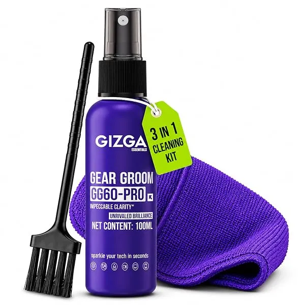 Gizga Pro Series 3-in-1 Laptop Cleaning Kit | 100ml Screen Cleaner Spray, Microfiber Cloth & Cleaning Brush | Alcohol-Free Laptop Screen Cleaner for PC, Mobile, TV, Camera Lens, Ta — Linkbiz SmartDeal's