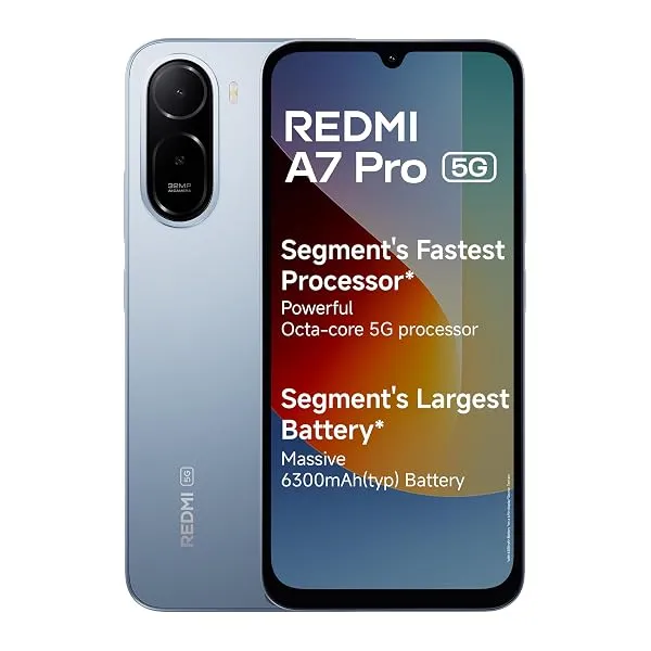 REDMI A7 Pro 5G (Mist Blue, 4GB RAM,128GB Storage) | Segment's Fastest Processor | Segment's Largest Battery | Segment's Largest & Smoothest 6.9in 120Hz Display — Linkbiz SmartDeal's
