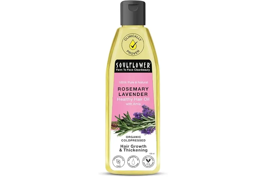 Soulflower Rosemary Lavender Hair Oil For Healthy Hair, Scalp Nourishment, Hair Growth - 100% P — Linkbiz SmartDeal's