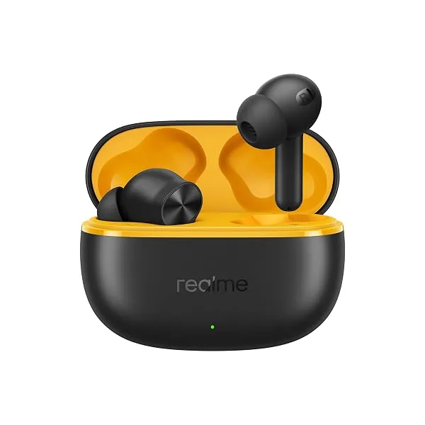 realme Buds T200 Lite Bluetooth in Ear Earbuds,4 Mic, AI ENC for Calls,48 Hours Total Playback with Fast Charging and Low Latency Gaming TWS,Google Fast Pair, with mic (Volt Black) — Linkbiz SmartDeal's