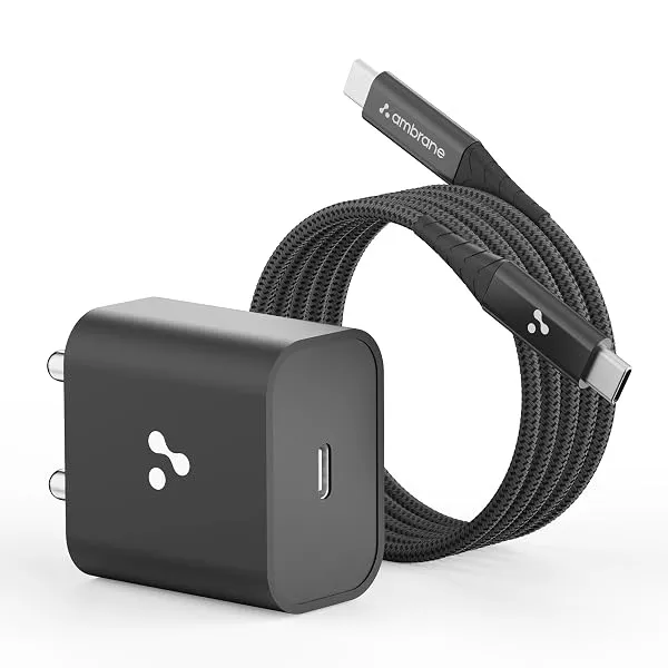 Ambrane 20W Type C Mobile Charger Adapter, Fast Charging for Android, iPhone 16/15/14/13/12/11/X (Pro,/Plus/Max Series), Samsung, Google Pixel & Oppo,Vivo Other Type C Enabled Devi — Linkbiz SmartDeal's