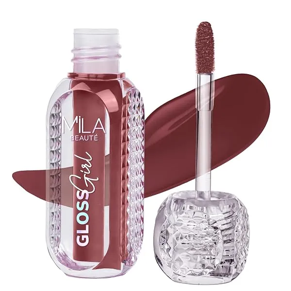 Mila Beauté Gloss Girl Lip Gloss | Enriched With Mango Seed Butter & Hyaluronic Acid | Light Weight & Non-Sticky Formula | Gives Fuller-Lip Effect & Extra Hydration | High Shine Fi — Linkbiz SmartDeal's