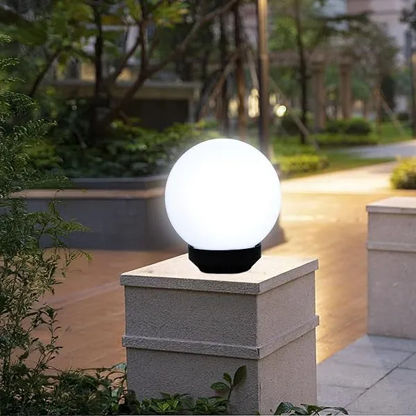 Forus Gate Lamp, Unbreakable Polycarbonate 20CM | Waterproof B22 White Globe Light for Outdoor, Main Gate, Pillars, Poles, Garden & Home | Moon Shape Outdoor Decorative Lamp | 2-Ye — Linkbiz SmartDeal's