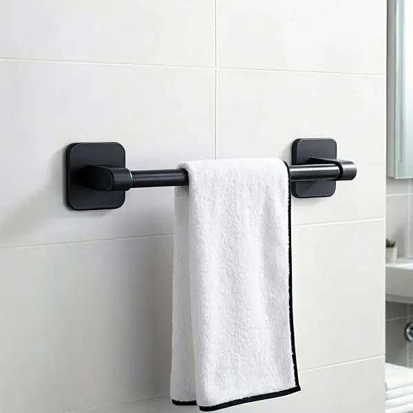 Amazon Basics Self Adhesive Towel Rod for Bathroom No Drill – 12 Inch Rust Resistant Aluminum Towel Holder, Strong Adhesive Wall Mounted Towel Hanger for Bathroom & Kitchen Pack of — Linkbiz SmartDeal's