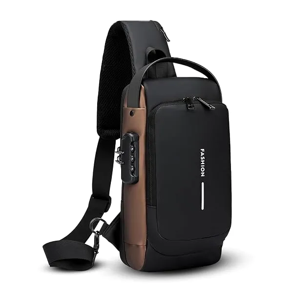 FLYNGO Sling Bag for Men Stylish Crossbody Backpack for Men & Women, Anti-Theft Chest Bag with USB Charging Port, Messenger Bags, Casual Shoulder Bag — Linkbiz SmartDeal's