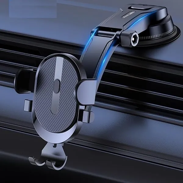 car Mobile Holder for Dashboard with 360 Degree Rotation Phone Holder in car with Quick Release Button, Strong Suction Cup Mount for Windshield & Dashboard, Mobile Holder for car — Linkbiz SmartDeal's
