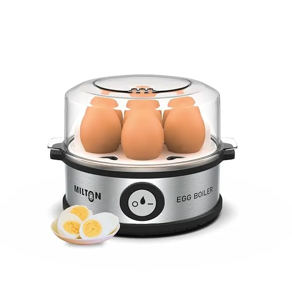 Milton Smart Instant Electric Egg Boiler | Automatic Cut Off | Egg Cooker & Steamer for Boiling Up to 7 Eggs | 3 Boiling Modes | 360 Watt | Stainless Steel Body & Heating Plate | — Linkbiz SmartDeal's