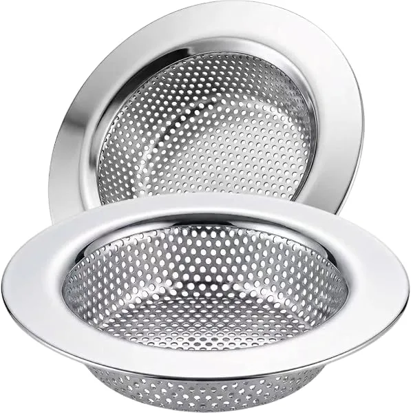 LASSHSWA 2 PCS Kitchen Sink Strainer Stainless Steel, Kitchen Sink Drain Strainer?Sink Strainers for Kitchen Sinks with Large Wide Rim 4.5" Diameter, 15 cm — Linkbiz SmartDeal's