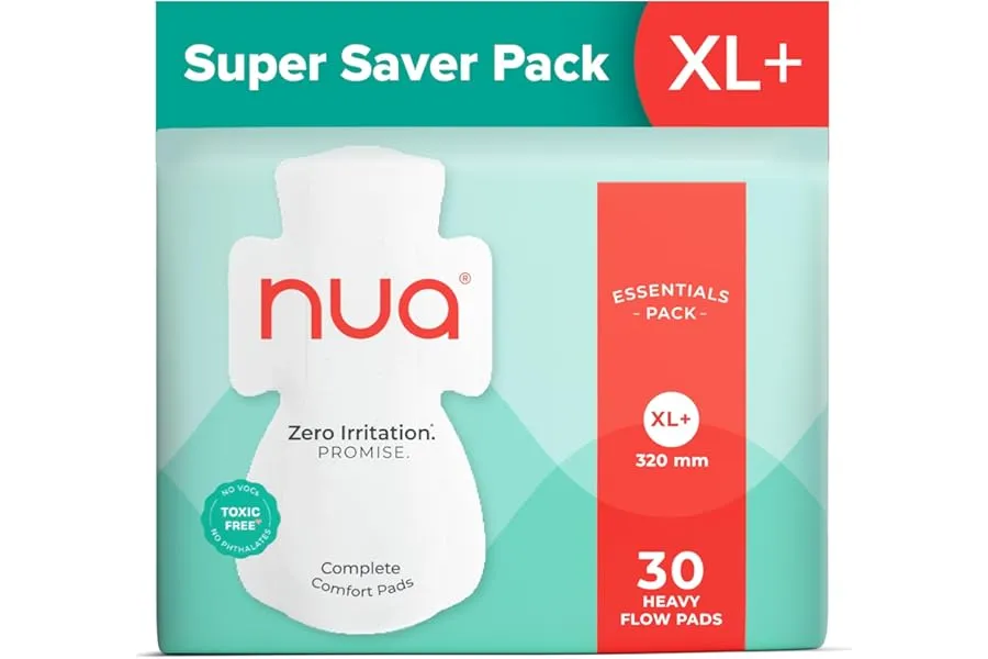 Nua Ultra Safe| 30 Heavy Flow -XL+ | SUPER SAVER PACK | Leakproof & Toxic Free Sanitary Pad (Pa — Linkbiz SmartDeal's