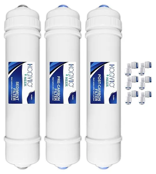 Konvio Neer Pre Carbon Filter, Sediment Filter, Post Carbon Filter and Elbow, Inline Filter Set for all RO Water Purifier — Linkbiz SmartDeal's