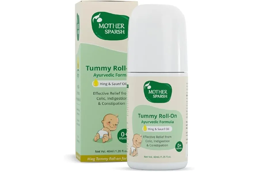 Mother Sparsh Tummy Roll On For Baby, Colic Relief, Constipation and Indigestion With Hing & Sa — Linkbiz SmartDeal's