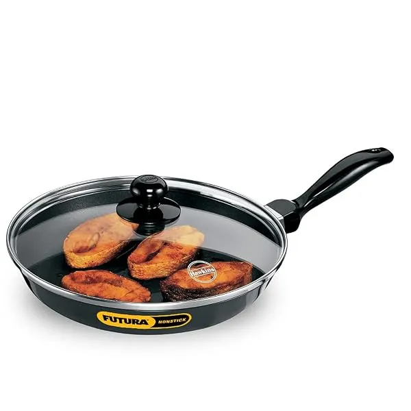 Hawkins Futura 24 cm Frying Pan, Non Stick Fry Pan with Glass Lid, Frypan, Black (NF24G — Linkbiz SmartDeal's