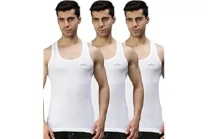 Lux Cozi Men's White Round Neck Sleeveless Cotton Vest (Pack of 3) — Linkbiz SmartDeal's