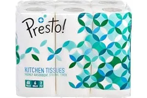 Amazon Brand - Presto! 2 Ply Kitchen Tissue Rolls | 360 Pulls | 60 Kitchen Towels X 6 Rolls | S — Linkbiz SmartDeal's