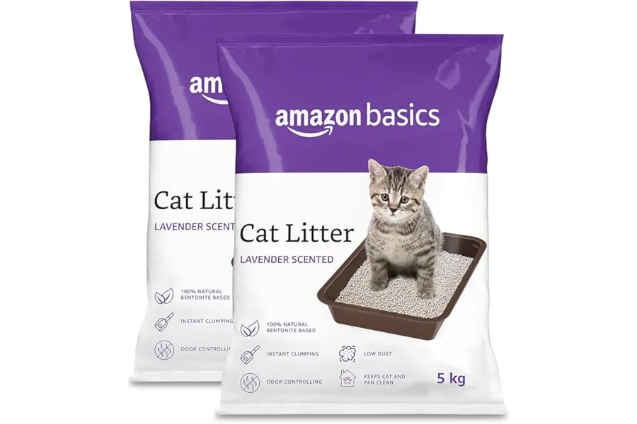 Amazon Basics Scoopable Smart White Bentonite Scented Cat Litter | 10 Kg | 5 Kg X 2 Packs | Org — Linkbiz SmartDeal's