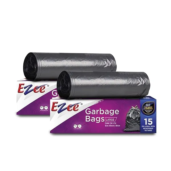 Ezee Garbage Trash Bag for Dustbin | 30 Pieces | Large 24 X 32 Inches I 15 piece x Pack of 2, Disposable plastic, 30 Count, Plastic — Linkbiz SmartDeal's
