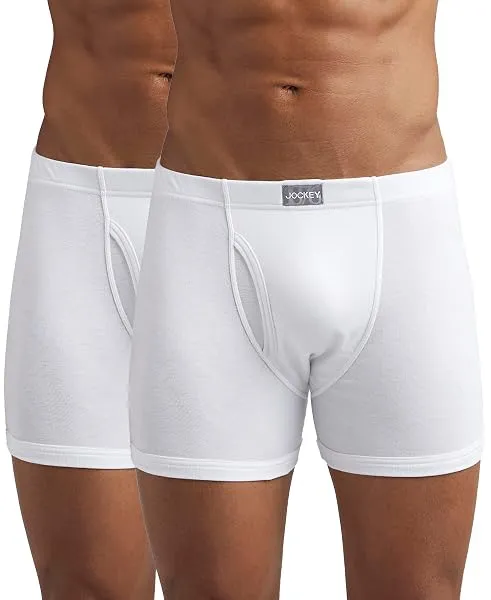 Jockey 8008 Men Super Combed Cotton Solid Long Trunk Boxer Brief(Pack of 2) — Linkbiz SmartDeal's