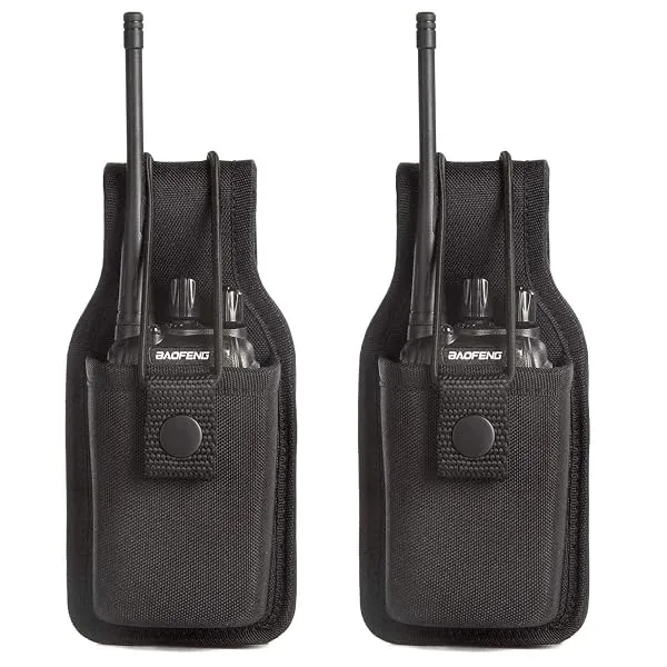 LUITON Radio Holder Radio Holster Baofeng Case Two Way Radio Pouch for Walkie Talkies Nylon Holster for Motorola Kenwood Icom HYT Arcshell Baofeng UV5R UV82 888S F8HP Retevis(2 Pac — Linkbiz SmartDeal's
