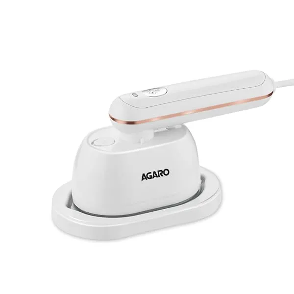 AGARO Regal Mini Garment Steamer, 1200 Watts, Wrinkle Remover, Fast Heating, Scratch Resistant Titanium Coated Plate, 2In1 Horizontal Vertical Use — Linkbiz SmartDeal's