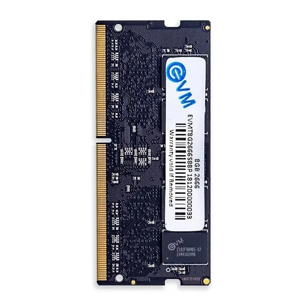 EVM 8GB DDR4 Laptop RAM 2666MHz | SO-DIMM – 1.2V Low Voltage | 260-PIN Pin, Intel & AMD Compatible | High-Speed Laptop Memory Upgrade | 10 Year Warranty (EVMT8G2666S88P) — Linkbiz SmartDeal's