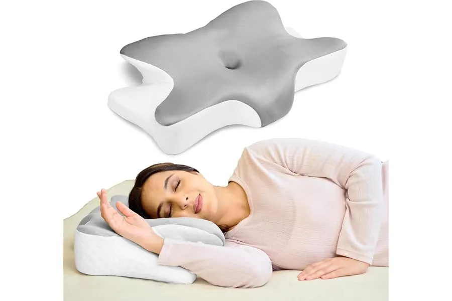 WELLGIVER Cervical Butterfly Pillow | Orthopedic Memory Foam for Neck & Shoulder Pain | Ergonom — Linkbiz SmartDeal's
