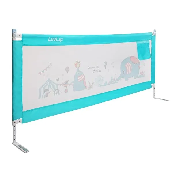Luvlap Comfy Baby Bed Rail Guard (180cmx72cm), Bed Rails for Baby & Toddler Safety, Portable, Adjustable Height, Single Side Bed Rail, Pack of 1, Blue — Linkbiz SmartDeal's