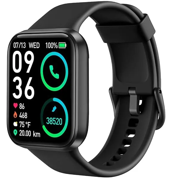 Bouncefit M I D116 Fitness Band Smart Watch for Men, Women, Boys, Girls, Kids – Single Touch Interface, Water Resistant, Workout Modes, Quick Charge Sports Smartwatch – Black I — Linkbiz SmartDeal's