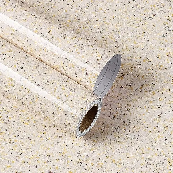 ELTON Granite Self Adhesive Waterproof Contact Film Wallpaper for Countertops Cupboard Door, Almirah, Fridge, Tabletop, Wall, Floor (16X60 INCH, Glossy Gold Granite, EL22222) — Linkbiz SmartDeal's