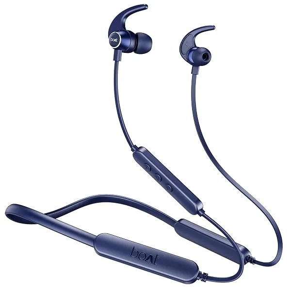 boAt Rockerz 255 Pro+, 60H Battery, Fast Charge, IPX7, Dual Pair,Low Latency,Magnetic Buds, App Support, in Ear Bluetooth Neckband, Wireless with Mic Earphones (Navy Blue) — Linkbiz SmartDeal's