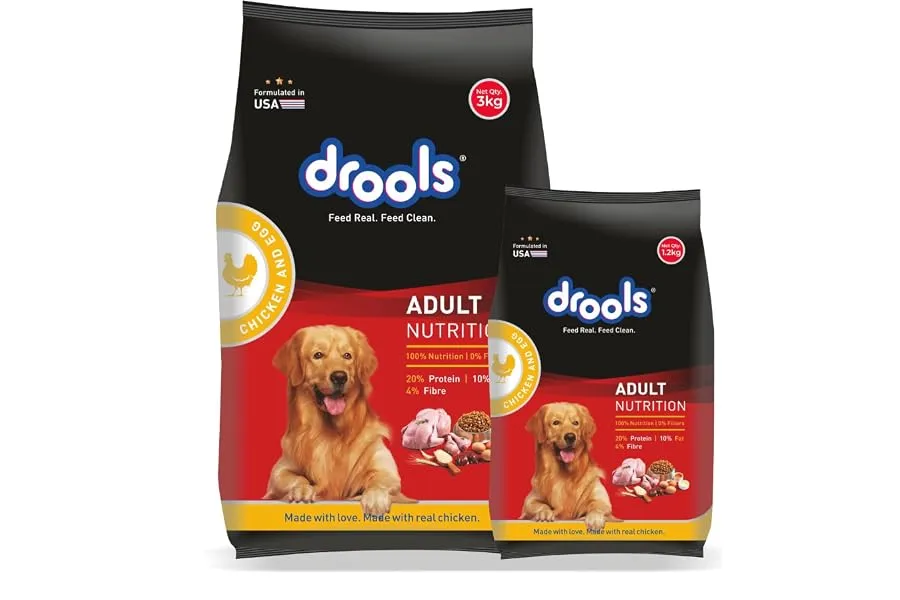 Drools Adult Dry Dog Food 4.2kg (3kg + 1.2kg Free) | Chicken & Egg Flavour | Supports Active Be — Linkbiz SmartDeal's