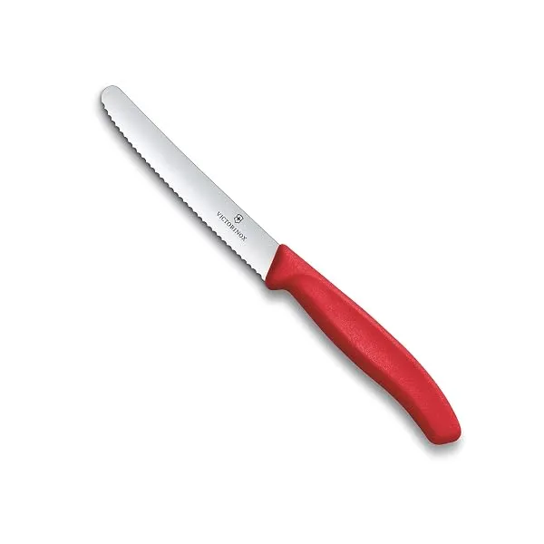 Victorinox Swiss Classic Paring Knife, 11 cm, Red, 6.7831.C1 | Stainless Steel, Serrated Edge with Round Tip, Professional and Household Kitchen Tools, Multipurpose Knife — Linkbiz SmartDeal's