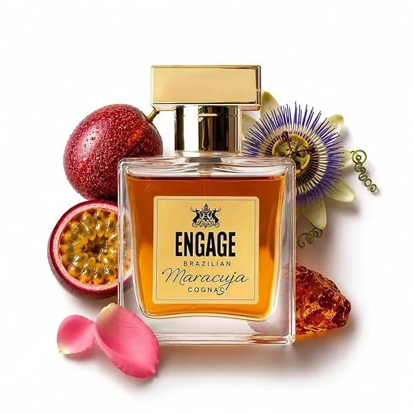 Engage Brazilian Maracuja Cognac Eau De Parfum for Men 50ml|Long lasting Perfume|Amber, Leather, Oud|Tropical Brazilian EDP|Luxury Gift for Men|No Parabens|No Silicones|Dermat-Test — Linkbiz SmartDeal's