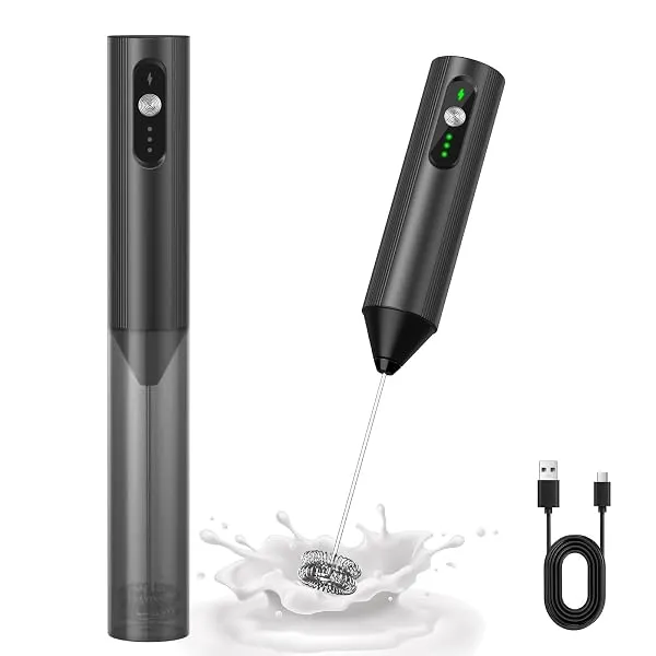 CIRCLE JOY 3-Speed Rechargeable Coffee Frother Electric, Milk Frother Handheld with Dual Spring Whisker for Home Coffee Maker Lattes, Cappuccino & Hot Chocolate — Linkbiz SmartDeal's