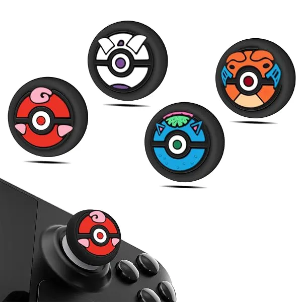TecoKart® 4Pcs Joycon Thumb Grip Caps, Cartoon Analog Stick Grips Button Covers, Silicone Joystick Cover for Enhanced Comfort, Compatible with Nintendo Switch/Switch Lite/OLED — Linkbiz SmartDeal's