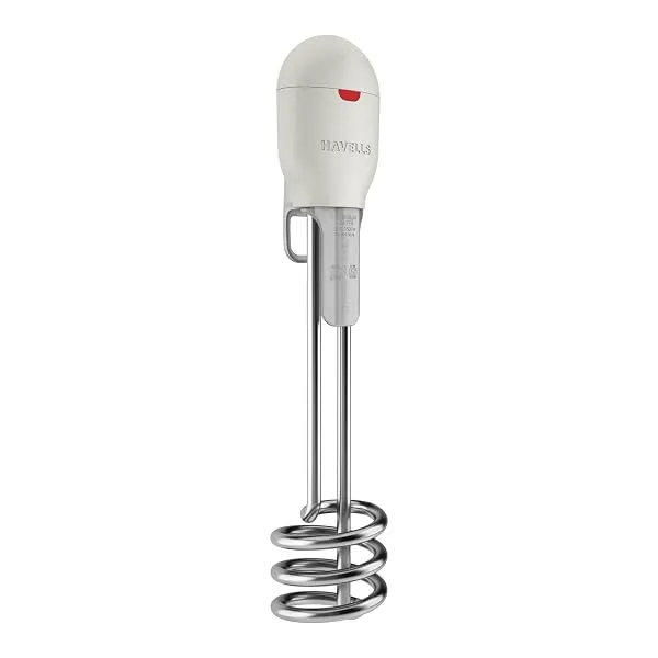 Havells Zeta 1500 watt Immersion Heater | ISI Mark Heavy Duty 3 Pin Moulded Plug, Touch Protection Cover | Waterproof, Heating Indicator, Nickel Plating, Warranty: 2 Year comprehen — Linkbiz SmartDeal's