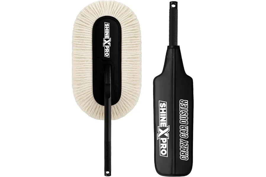 ShineXPro Car Duster - Lint-Free & Scratch-Free Car Cleaner Brush with Long Handle - Car Dust C — Linkbiz SmartDeal's