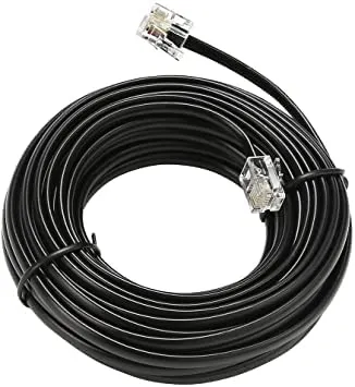HAKUHO Telephone Cable Extension Cord 2 Pin, 1 Line Rj11 Male To Male Cable Line Or Landline, Phone, Modem Or Fax Machine (Black, 5M) — Linkbiz SmartDeal's