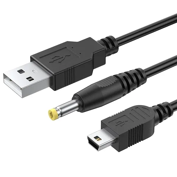Tobfit USB A Charging Cable for PSP 1000/2000/3000/PS3, 2 in 1 USB A Data Charger Cable Lead for PSP 1000 2000 3000 — Linkbiz SmartDeal's