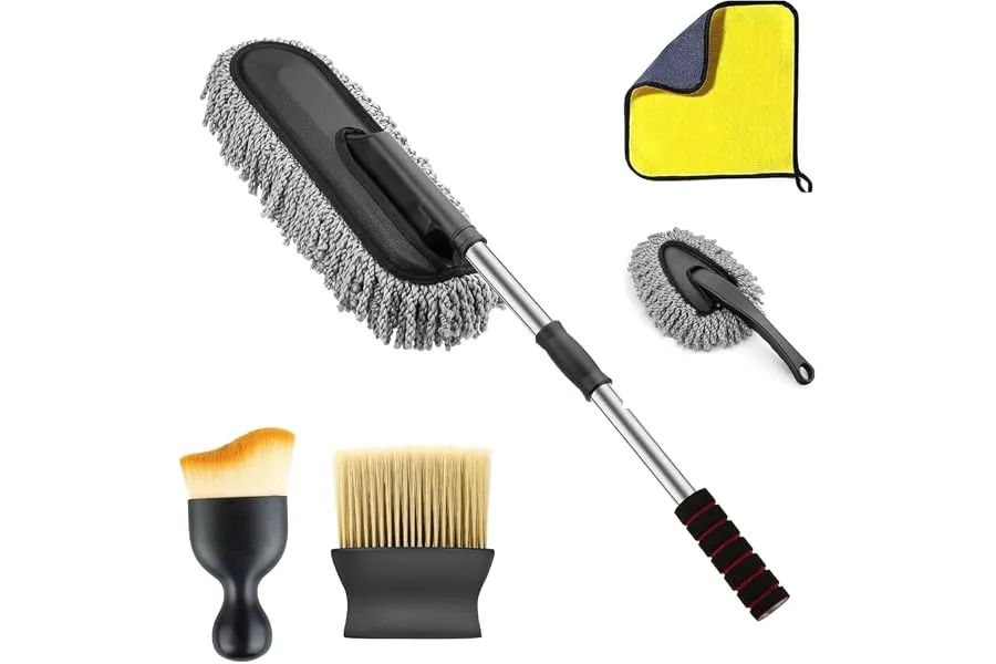 Car Duster Kit for Car Cleaning, 5 PCS Microfiber Car Cleaning Accessories Kit, Dashboard Dust — Linkbiz SmartDeal's