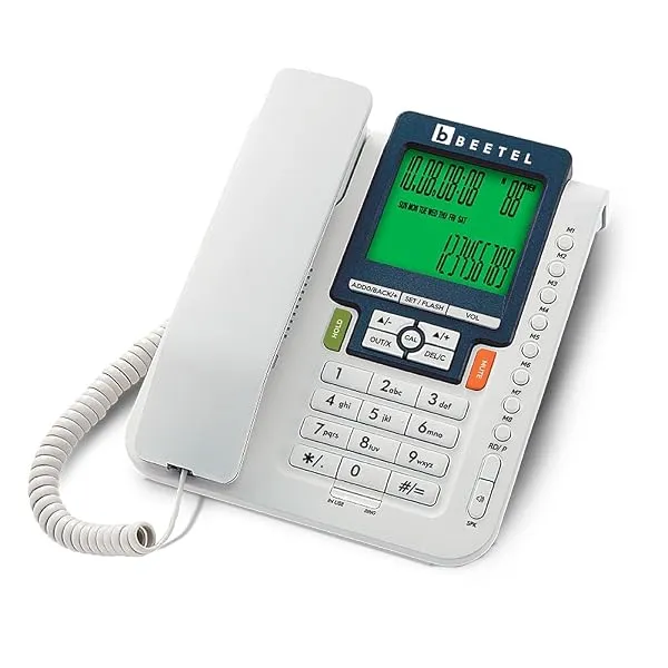 Beetel M71N Caller ID Corded Landline Phone,DTMF/FSK Compatible,16 Digit LCD,Two Way Speaker,Music On Hold,in-Use LED,8 One Touch Memories,30 Incoming/15 Outgoing Calls Memory,16 R — Linkbiz SmartDeal's