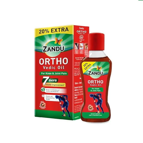 Zandu Ortho Vedic Oil - 120ml | Ayurvedic Oil for Relief from Knee and Joint Pain,Muscle Pain, Osteoarthritis Visible Improvement in 7 days — Linkbiz SmartDeal's