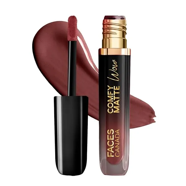 FACES CANADA Comfy Matte Wow Liquid Lipstick - Cocoa Crush 07 (Brown) 3.8ml | One Swipe Application | Highly Pigmented | Comfortable Wear | Glides Smoothly | Long Lasting | Transfe — Linkbiz SmartDeal's